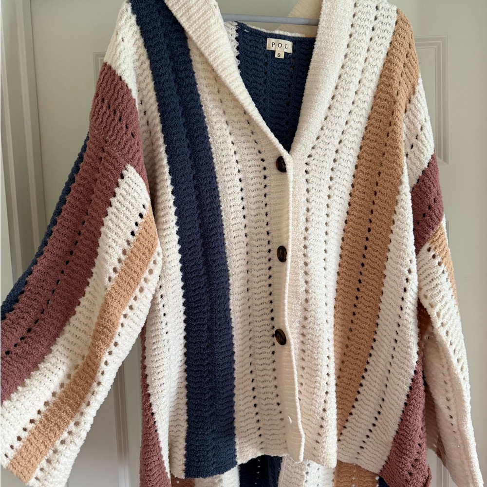 POL Women's Multicolor Striped Cardigan
